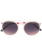 Orlebar Brown Double Bridge Round Sunglasses - Metallic