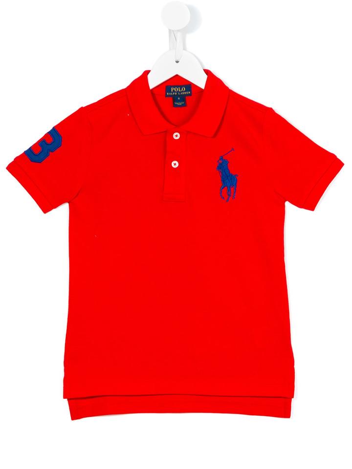 Ralph Lauren Kids - Embroidered Logo Polo Shirt - Kids - Cotton - 3 Yrs, Red