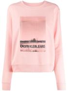 Calvin Klein Jeans Printed Logo Sweater - Pink