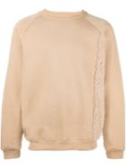 Cottweiler Contrast Texture Sweatshirt, Men's, Size: Large, Nude/neutrals, Cotton/polyester