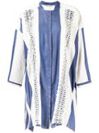 Martha Medeiros Stiped Letícia Shirt Dress, Women's, Size: Medium, Blue, Silk/linen/flax/modal
