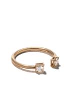 Anita Ko 18kt Rose Gold Double Diamond Asscher Split Ring