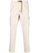 White Sand Belted Straight-leg Trousers - Nude & Neutrals