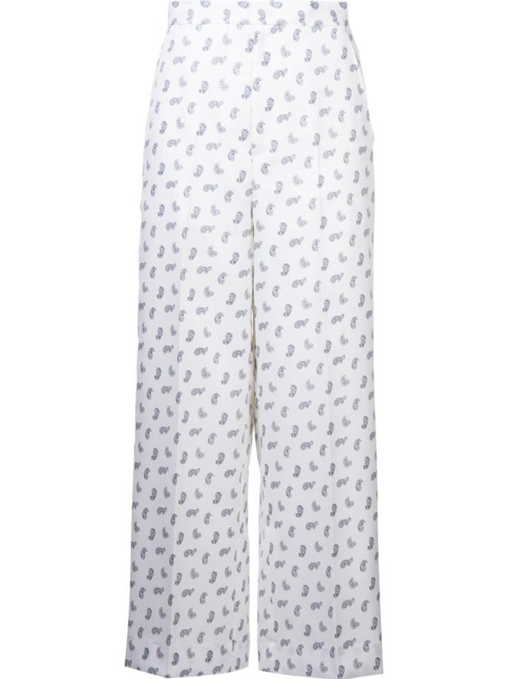 En Route Paisley Print Trousers, Women's, Size: 2, White, Polyester