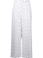 En Route Paisley Print Trousers, Women's, Size: 2, White, Polyester