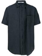 Chalayan Embroidered Short-sleeve Shirt - Blue