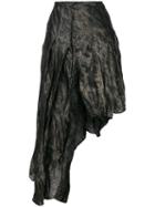 Romeo Gigli Pre-owned Roses Jacquard Asymmetric Skirt - Grey