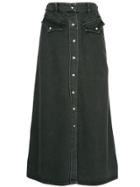 Nanushka Denim A-line Skirt - Black