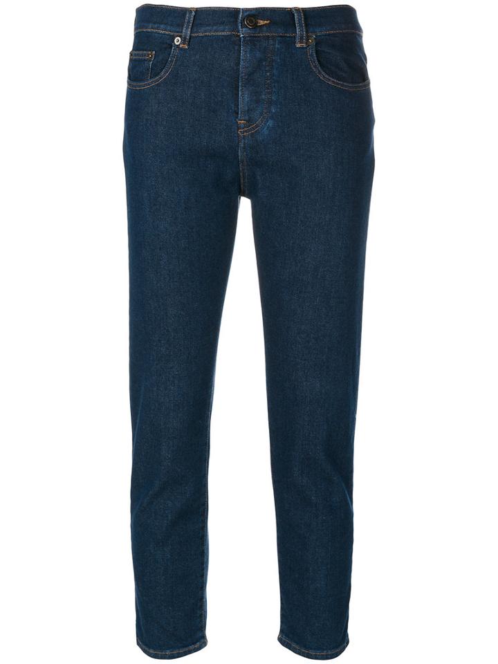 No21 - Cropped Jeans - Women - Cotton/polyester/spandex/elastane - 25, Blue, Cotton/polyester/spandex/elastane
