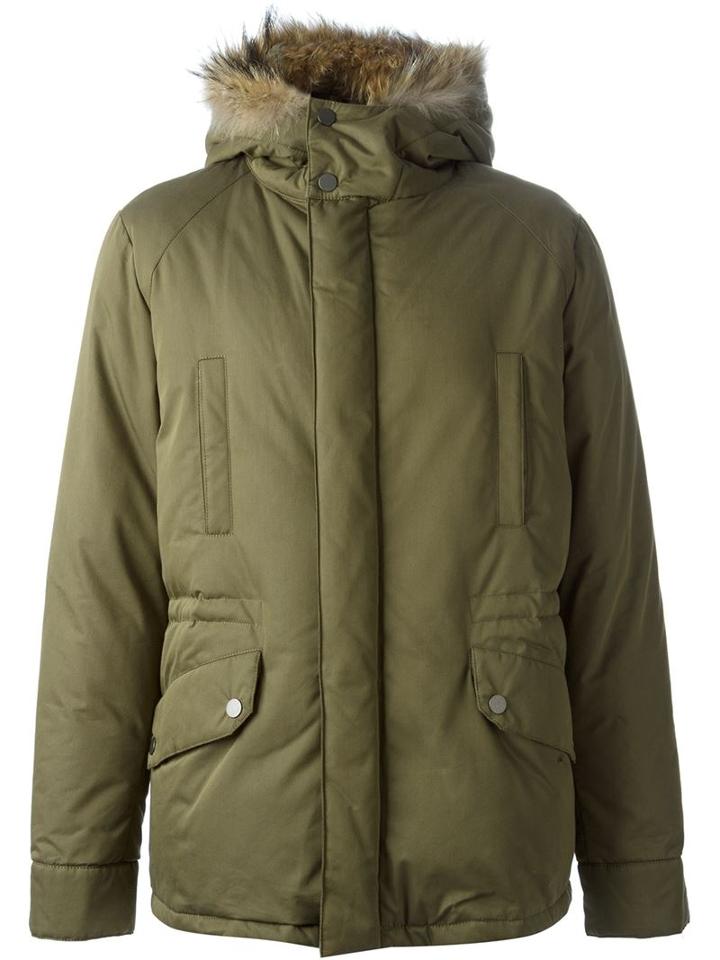 Army Yves Salomon Trimmed Hood Padded Jacket