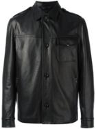 Lanvin Button-up Leather Jacket - Black