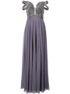 La Femme Off-shoulder Gown - Grey