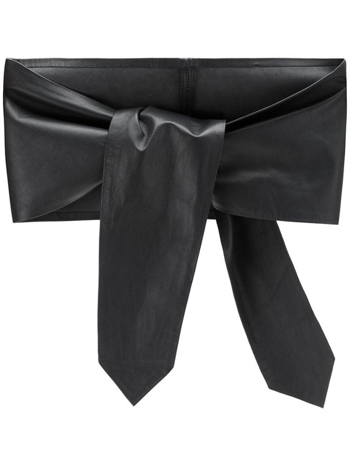 Andrea Bogosian Tied Leather Belt - Black