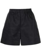 Helmut Lang Ruched Waistband Shorts - Blue