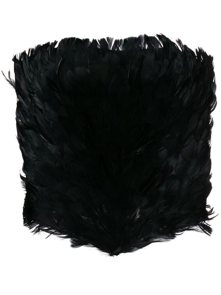 Moschino Feather Crop Top - Black