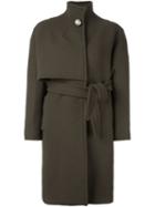 Gianluca Capannolo Belted Coat, Women's, Size: 42, Green, Polyamide/spandex/elastane/virgin Wool