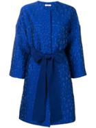 P.a.r.o.s.h. Belted Single-breasted Coat - Blue