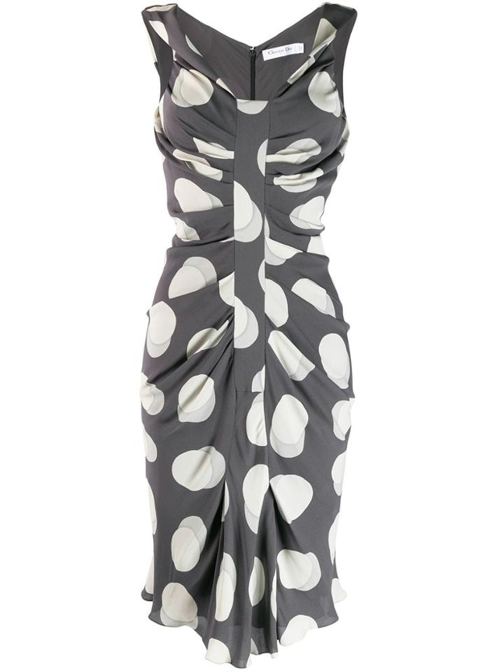 Christian Dior Pre-owned 1990's Polka Dot Dress - Grey