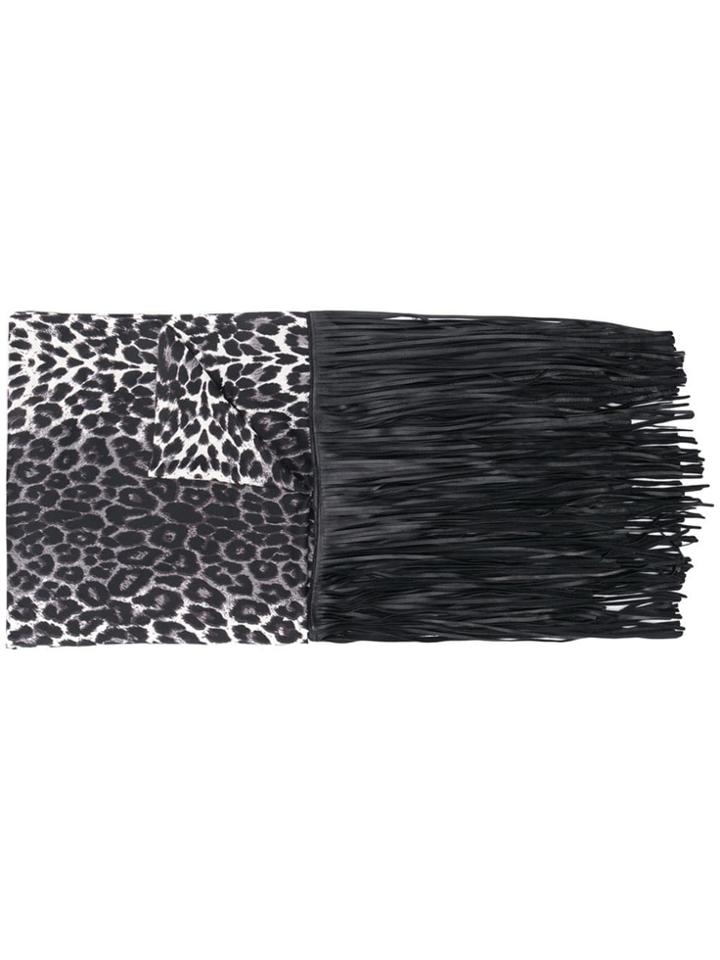 Caban Romantic Leopard Print Scarf - Black