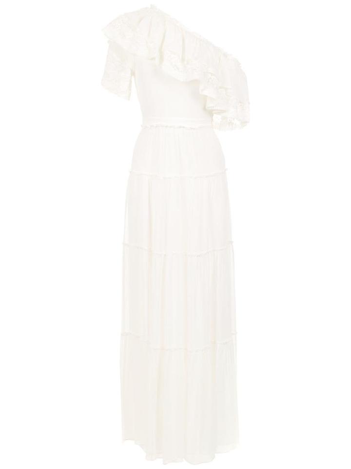 Nk Collection Long One Shoulder Dress - White