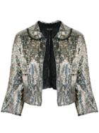 Comme Des Garçons Vintage Sequinned Cropped Jacket - Metallic
