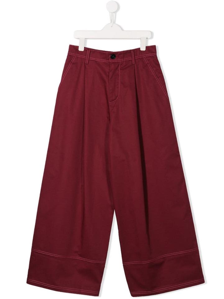 Marni Kids Loose Legged Trousers - Red