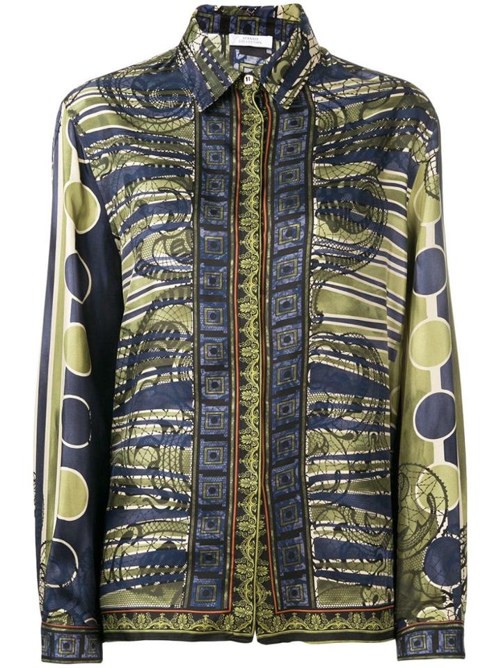 Versace Collection Baroc Pattern Shirt - Green