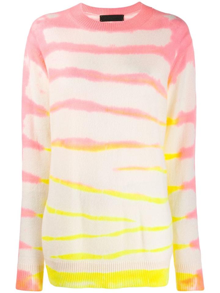 The Elder Statesman Tie Dye Style Jumper - Pink