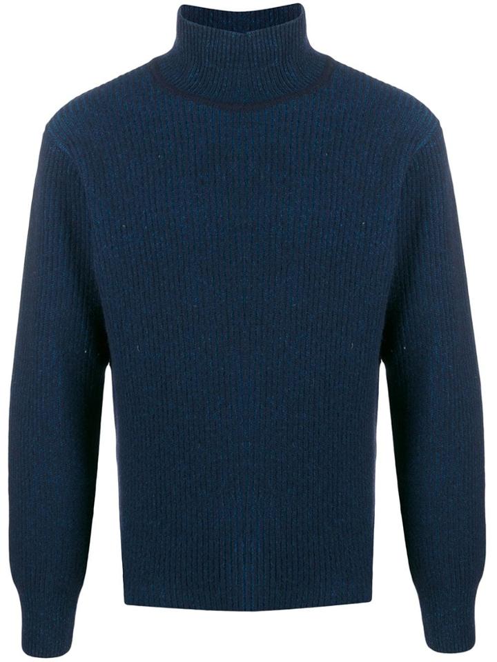 Maison Kitsuné Turtle Neck Jumper - Blue