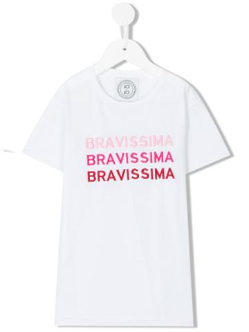 10x10 An Italian Theory Kids - Bravissima Print T-shirt - Kids - Cotton - 2 Yrs, White