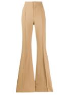 Chloé High-waisted Flared Trousers - Neutrals