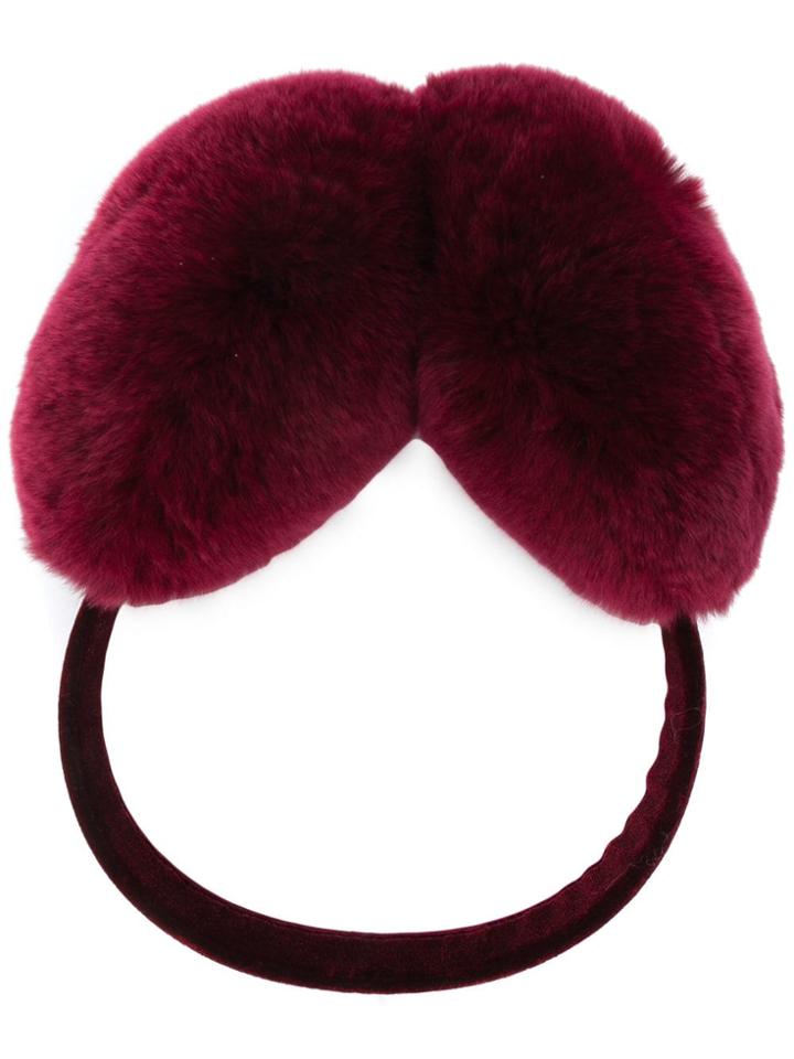 Liska Fur Ear Plugs - Red