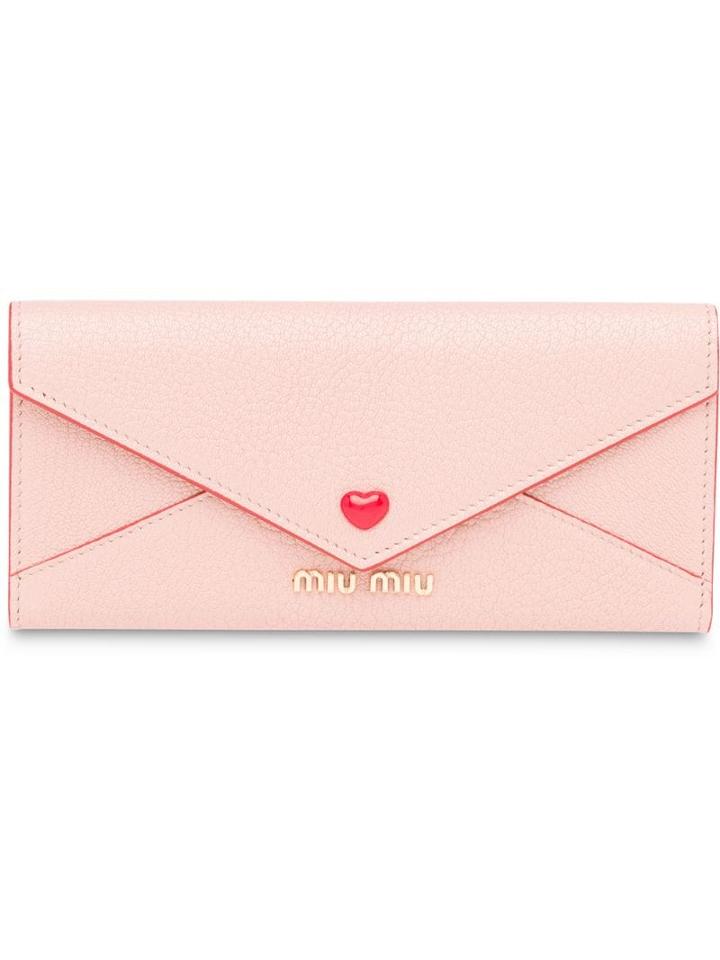 Miu Miu Madras Love Envelope Wallet - Pink