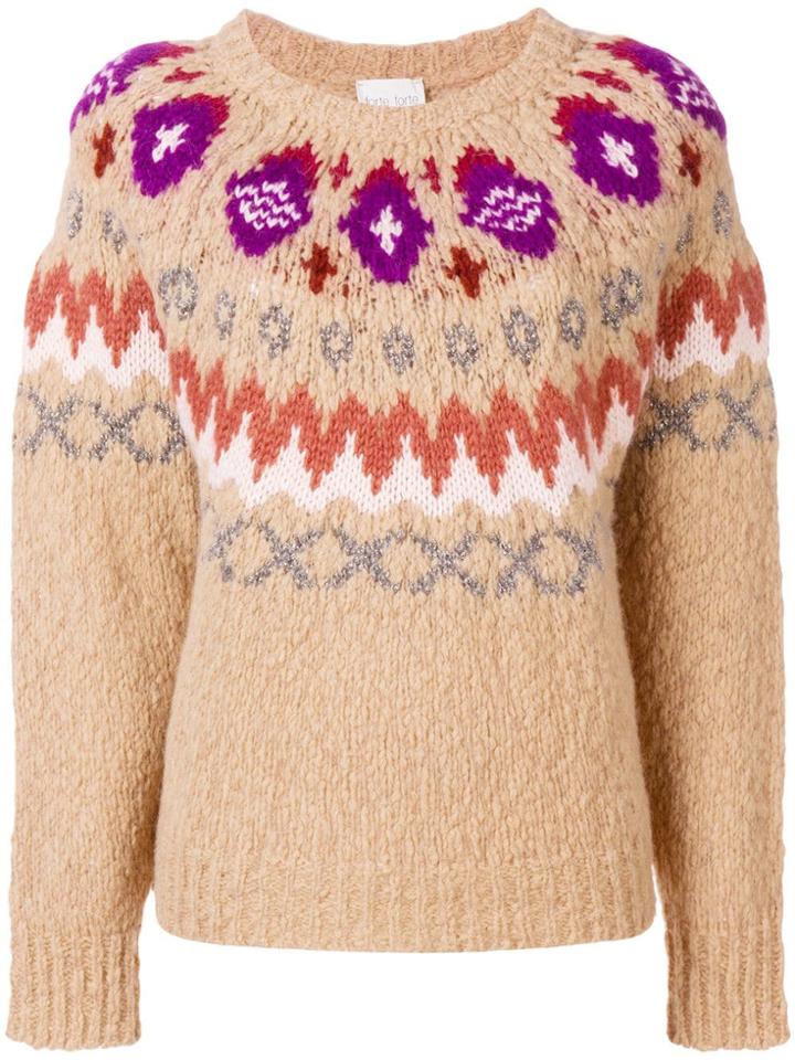 Forte Forte Jacquard Knit Jumper - Nude & Neutrals