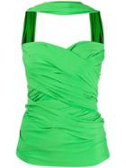Balenciaga Wrap-style Bustier Top - Green