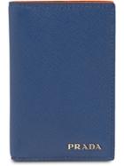Prada Saffiano Card Holder - Blue