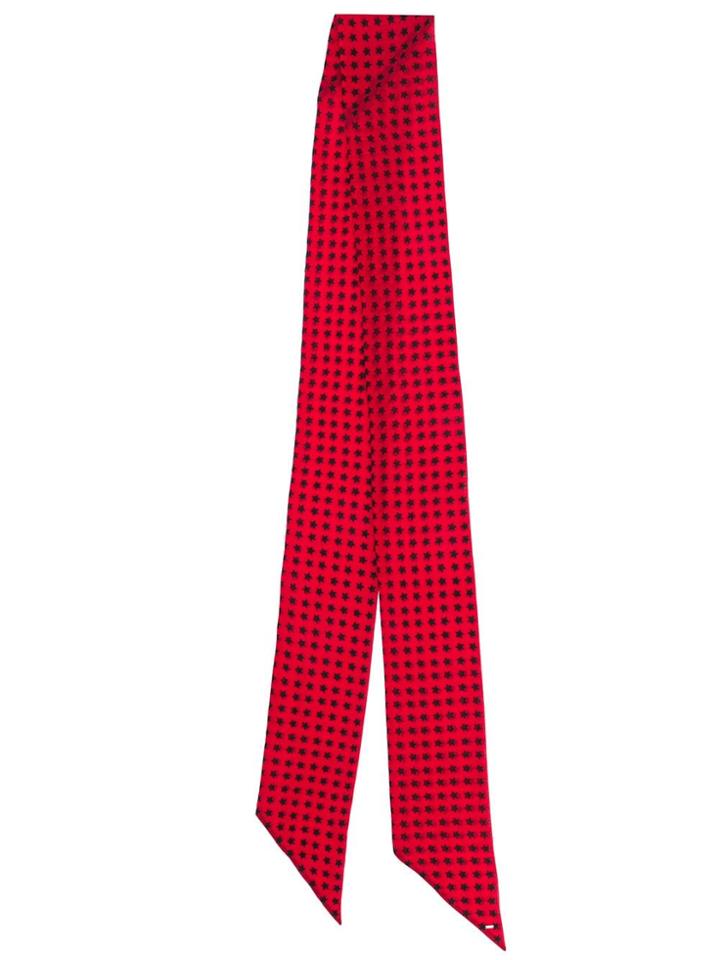 Saint Laurent Star Print Scarf - Red