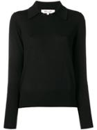 Dvf Diane Von Furstenberg Knitted Collar Top - Black