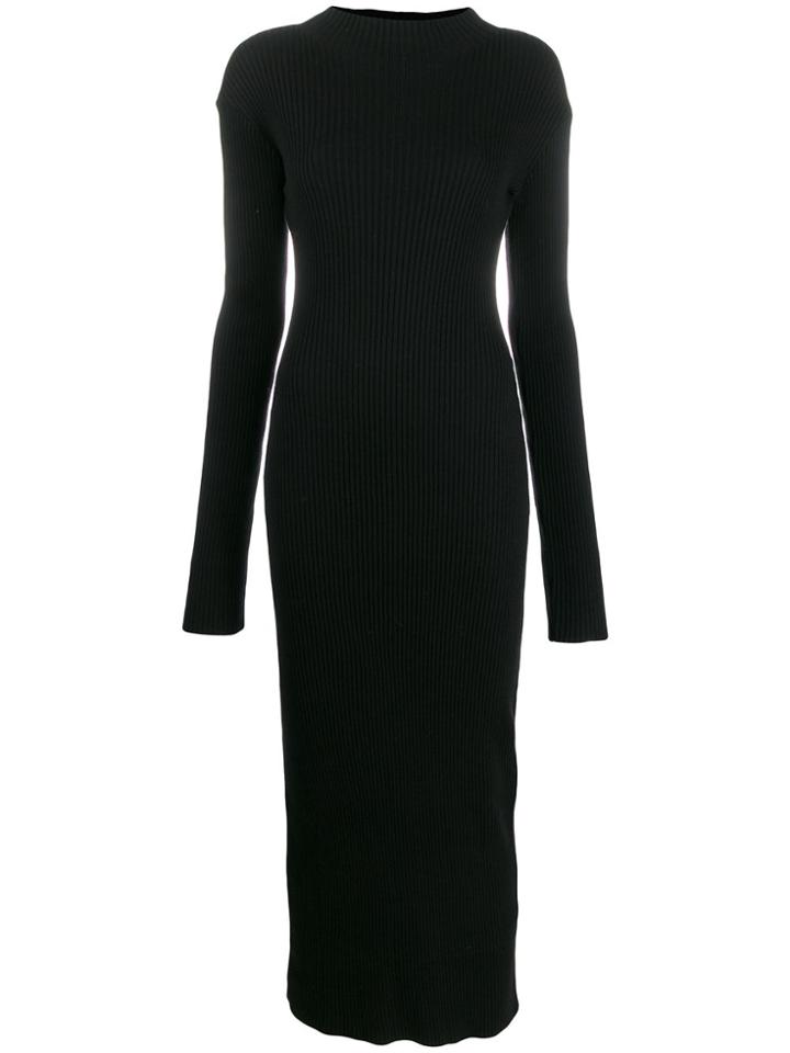 Our Legacy Ribbed Knitted Dress - Black