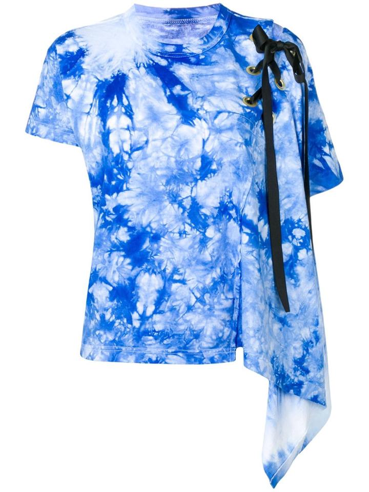 Sacai Draped Tie Dye T-shirt - Blue