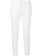 Roberto Cavalli Double-layered Crop Jeans - White