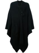 Isabel Benenato Kimono Style Coat, Men's, Black, Merino/yak/polyamide/spandex/elastane