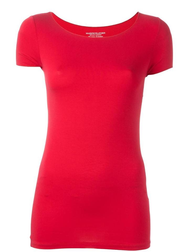 Majestic Filatures Classic T-shirt, Women's, Size: Iv, Red, Viscose/spandex/elastane