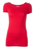 Majestic Filatures Classic T-shirt, Women's, Size: Iv, Red, Viscose/spandex/elastane