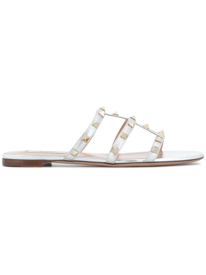 Valentino Garavani Rockstud Sandals - Metallic