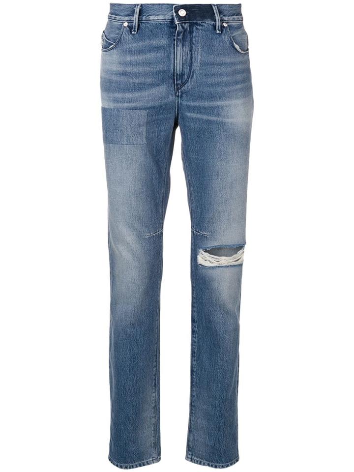 Rta Faded Distressed Jeans - Blue