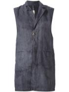 Alice Waese Split Back Vest, Women's, Size: 3, Grey, Silk/linen/flax/sterling Silver