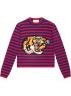 Gucci Striped Wool Knit Top, Women's, Size: Medium, Blue, Nylon/viscose/merino