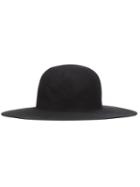 Reinhard Plank 'dohan' Wide Brim Hat, Adult Unisex, Size: Large, Black, Rabbit Fur