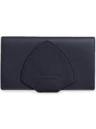 Burberry Equestrian Shield Two-tone Leather Continental Wallet - Blue